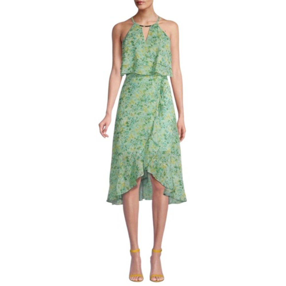 Kensie Floral Halterneck Midi Dress